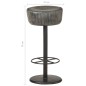 vidaXL Taburete de cocina de cuero auténtico gris envejecido vidaXL Taburete de cocina de cuero auténtico gris envejecido