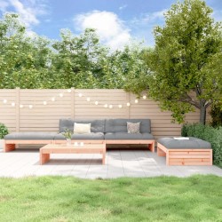 vidaXL Juego de muebles jardín 5 pzas y cojines madera abeto Douglas