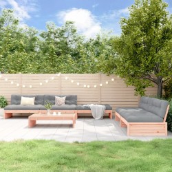 vidaXL Juego de muebles jardín 6 pzas y cojines madera abeto Douglas