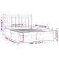 vidaXL Estructura de cama doble madera maciza marrón miel 135x190 cm