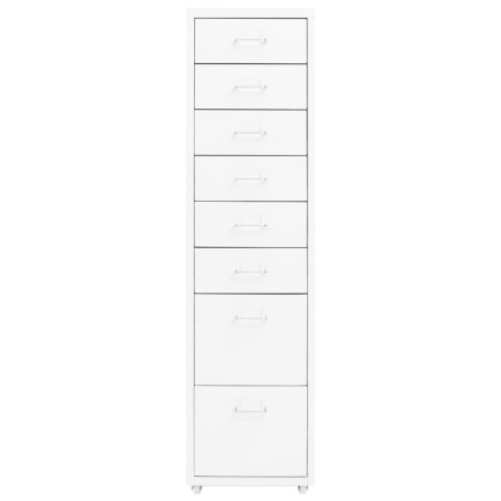 vidaXL Armario archivador móvil metal blanco 28x41x109 cm