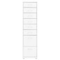 vidaXL Armario archivador móvil metal blanco 28x41x109 cm