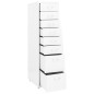 vidaXL Armario archivador móvil metal blanco 28x41x109 cm