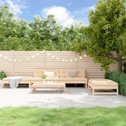 vidaXL Juego de muebles de jardín 5 piezas y cojines madera maciza