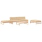 vidaXL Juego de muebles de jardín 5 piezas y cojines madera maciza vidaXL Juego de muebles de jardín 5 piezas y cojines madera maciza