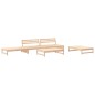 vidaXL Juego de muebles de jardín 5 piezas y cojines madera maciza vidaXL Juego de muebles de jardín 5 piezas y cojines madera maciza