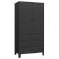 vidaXL Armario industrial de metal negro 90x50x180 cm vidaXL Armario industrial de metal negro 90x50x180 cm