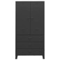 vidaXL Armario industrial de metal negro 90x50x180 cm vidaXL Armario industrial de metal negro 90x50x180 cm