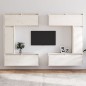 vidaXL Muebles para TV 6 piezas madera maciza de pino blanco vidaXL Muebles para TV 6 piezas madera maciza de pino blanco