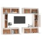 vidaXL Muebles para TV 6 piezas madera maciza de pino blanco vidaXL Muebles para TV 6 piezas madera maciza de pino blanco
