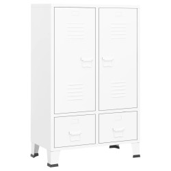 vidaXL Armario industrial acero blanco 67x35x107 cm