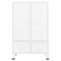 vidaXL Armario industrial acero blanco 67x35x107 cm