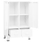 vidaXL Armario industrial acero blanco 67x35x107 cm