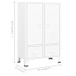 vidaXL Armario industrial acero blanco 67x35x107 cm