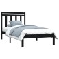 vidaXL Estructura de cama individual madera maciza negra 75x190 cm vidaXL Estructura de cama individual madera maciza negra 75x190 cm