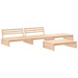 vidaXL Juego de muebles de jardín 4 piezas y cojines madera maciza