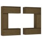 vidaXL Muebles para TV 6 piezas madera maciza de pino marrón miel