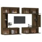 vidaXL Muebles para TV 6 piezas madera maciza de pino marrón miel