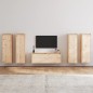 vidaXL Muebles para TV 3 piezas madera maciza de pino vidaXL Muebles para TV 3 piezas madera maciza de pino