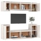 vidaXL Muebles para TV 6 piezas madera maciza de pino blanco
