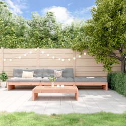 vidaXL Juego de muebles jardín 4 pzas y cojines madera abeto Douglas