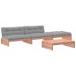 vidaXL Juego de muebles jardín 4 pzas y cojines madera abeto Douglas vidaXL Juego de muebles jardín 4 pzas y cojines madera abeto Douglas
