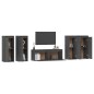 vidaXL Muebles para TV 5 piezas madera maciza de pino gris vidaXL Muebles para TV 5 piezas madera maciza de pino gris
