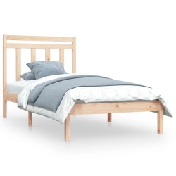 vidaXL Estructura de cama madera maciza de pino 90x200 cm