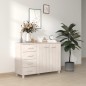 vidaXL Aparador HAMAR madera maciza de pino blanco 113x40x80 cm vidaXL Aparador HAMAR madera maciza de pino blanco 113x40x80 cm
