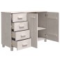 vidaXL Aparador HAMAR madera maciza de pino blanco 113x40x80 cm vidaXL Aparador HAMAR madera maciza de pino blanco 113x40x80 cm