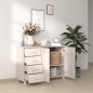 vidaXL Aparador HAMAR madera maciza de pino blanco 113x40x80 cm vidaXL Aparador HAMAR madera maciza de pino blanco 113x40x80 cm