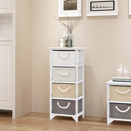 vidaXL Mueble de almacenaje con 4 cajones madera