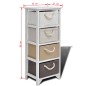 vidaXL Mueble de almacenaje con 4 cajones madera vidaXL Mueble de almacenaje con 4 cajones madera