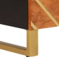 vidaXL Armario auxiliar 2 uds madera mango marrón negro 60x33,5x75cm