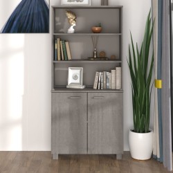 vidaXL Aparador HAMAR madera de pino maciza gris claro