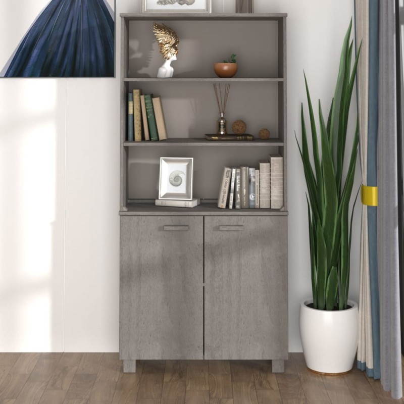 vidaXL Aparador HAMAR madera de pino maciza gris claro vidaXL Aparador HAMAR madera de pino maciza gris claro