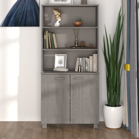vidaXL Aparador HAMAR madera de pino maciza gris claro