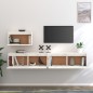 vidaXL Muebles para TV 3 piezas madera maciza de pino blanco