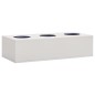 vidaXL Armario de oficina con macetero acero gris claro 90x40x128 cm