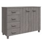 vidaXL Aparador HAMAR madera maciza de pino gris claro 113x40x80 cm vidaXL Aparador HAMAR madera maciza de pino gris claro 113x40x80 cm