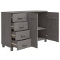vidaXL Aparador HAMAR madera maciza de pino gris claro 113x40x80 cm vidaXL Aparador HAMAR madera maciza de pino gris claro 113x40x80 cm