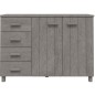 vidaXL Aparador HAMAR madera maciza de pino gris claro 113x40x80 cm vidaXL Aparador HAMAR madera maciza de pino gris claro 113x40x80 cm
