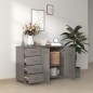 vidaXL Aparador HAMAR madera maciza de pino gris claro 113x40x80 cm vidaXL Aparador HAMAR madera maciza de pino gris claro 113x40x80 cm