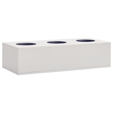 vidaXL Armario de oficina con macetero acero gris claro 90x40x113 cm