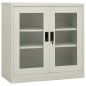 vidaXL Armario de oficina con macetero acero gris claro 90x40x113 cm