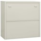 vidaXL Armario de oficina con macetero acero gris claro 90x40x113 cm