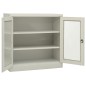 vidaXL Armario de oficina con macetero acero gris claro 90x40x113 cm
