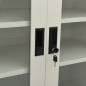 vidaXL Armario de oficina con macetero acero gris claro 90x40x113 cm