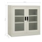vidaXL Armario de oficina con macetero acero gris claro 90x40x113 cm