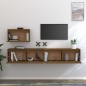 vidaXL Muebles para TV 3 piezas madera maciza de pino marrón miel vidaXL Muebles para TV 3 piezas madera maciza de pino marrón miel